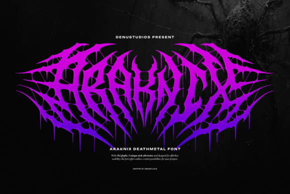 Araknix: The Sinister Font for Death Metal and Dark-Themed Projects