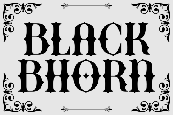 Black Bhorn: A Bold Vintage Font for Timeless Design Projects