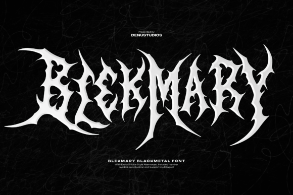 BlekMary: The Black Metal Font for Bold and Unique Design Projects