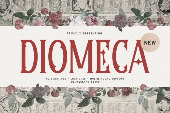Diomeca: The Romantic Gothic Serif Font Redefining Dark Elegance in Design