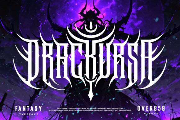 Drackursa Typeface: A Bold Font for Dark Creativity