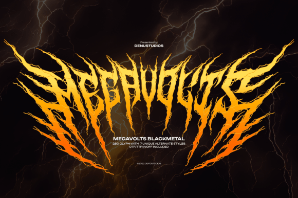 Megavolts: The Ultimate Font for High-Impact Black Metal and Dark Branding