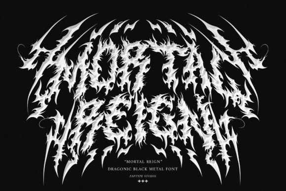 Mortal Reign Black Metal Font – Dragonic Typeface for Extreme Designs