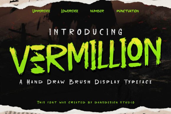 Vermillion: A Bold Hand-Drawn Typeface for Edgy Design Projects